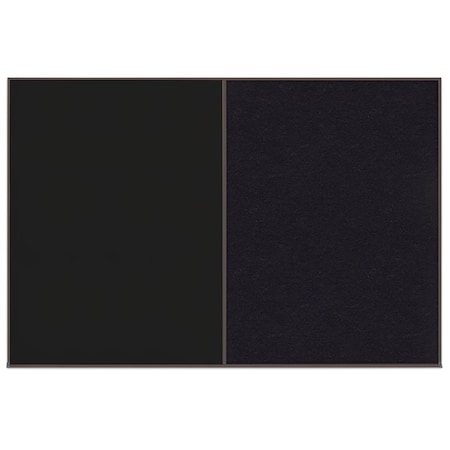 United Visual Products Enclosed Corkboard, 1 Door, 72"x48", 4" Fra, UV3405-BLACK-CLOUD UV3405-BLACK-CLOUD